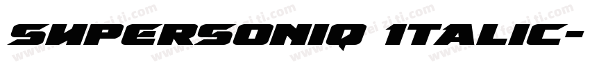 SuperSoniq Italic字体转换